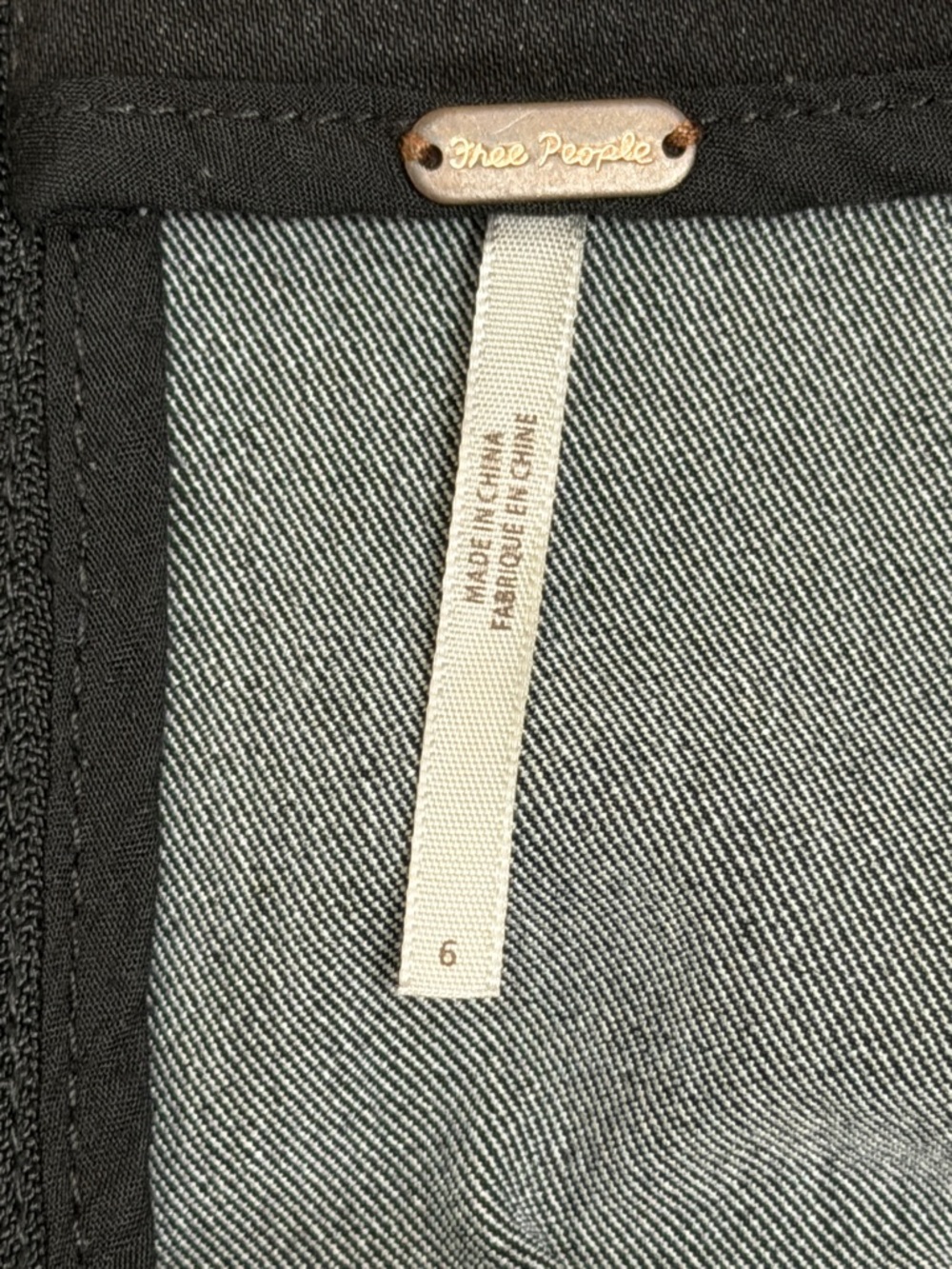 Free People Black Denim Skirt - Picture 3 of 6